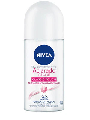 Desodorante Aclarado natural Classic Touch Roll-on 50 ml. Nivea