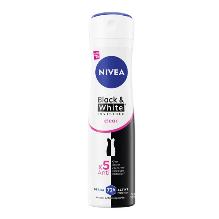 Nivea Deo Spray Inv Clear B&W X 150 Ml 1