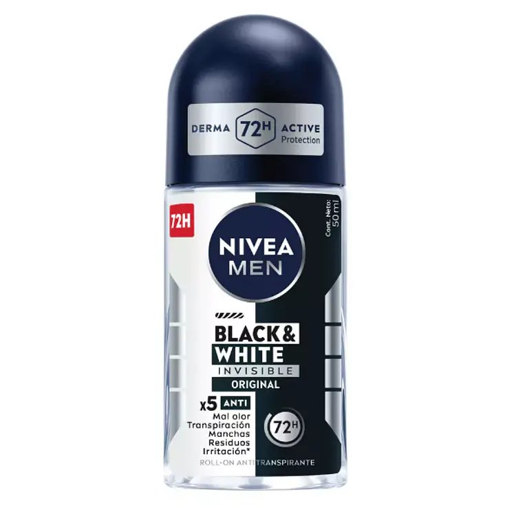 Nivea Deo Rollon Men B&W Invisible X 50 Ml 1