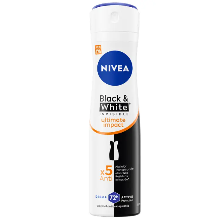 Nivea Desodorante B&W Ultimate Impact Spray Mujer X 150 Ml 1