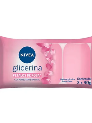 Nivea Jabon Barra Petalos De Rosa X 90 Gr X 3 Und