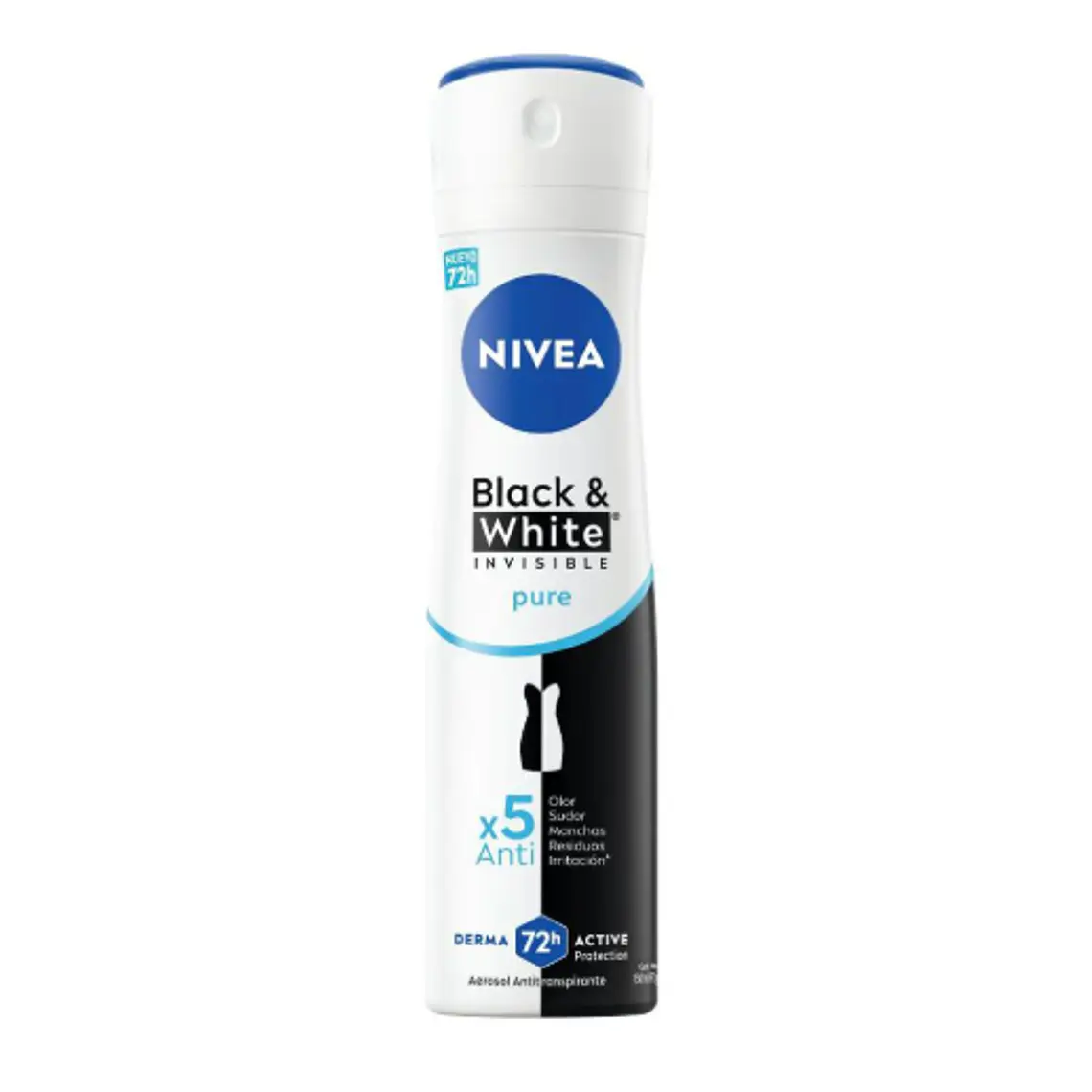 Nivea Deo Spray Mujer B&W  Invsible/Pure X 150 Ml 1