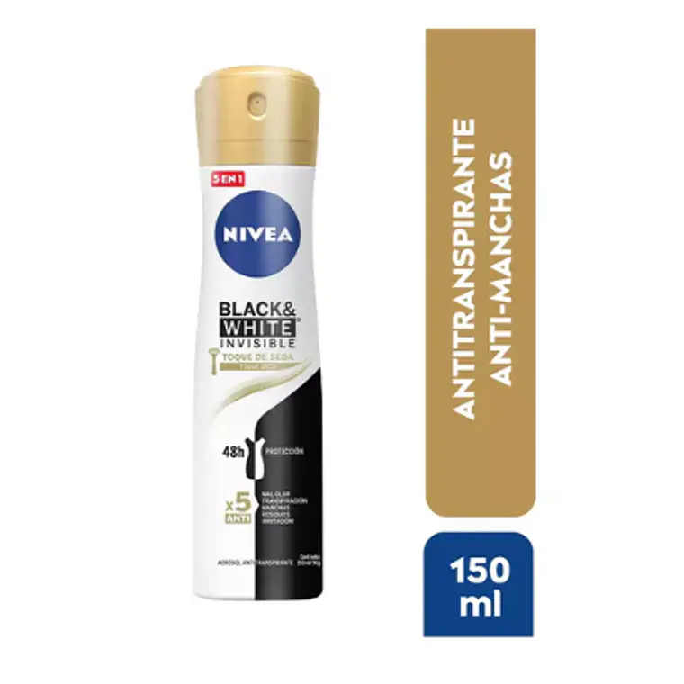 Nivea Deo Spray B&W Invisible Mujer Gold X 150 Ml 1
