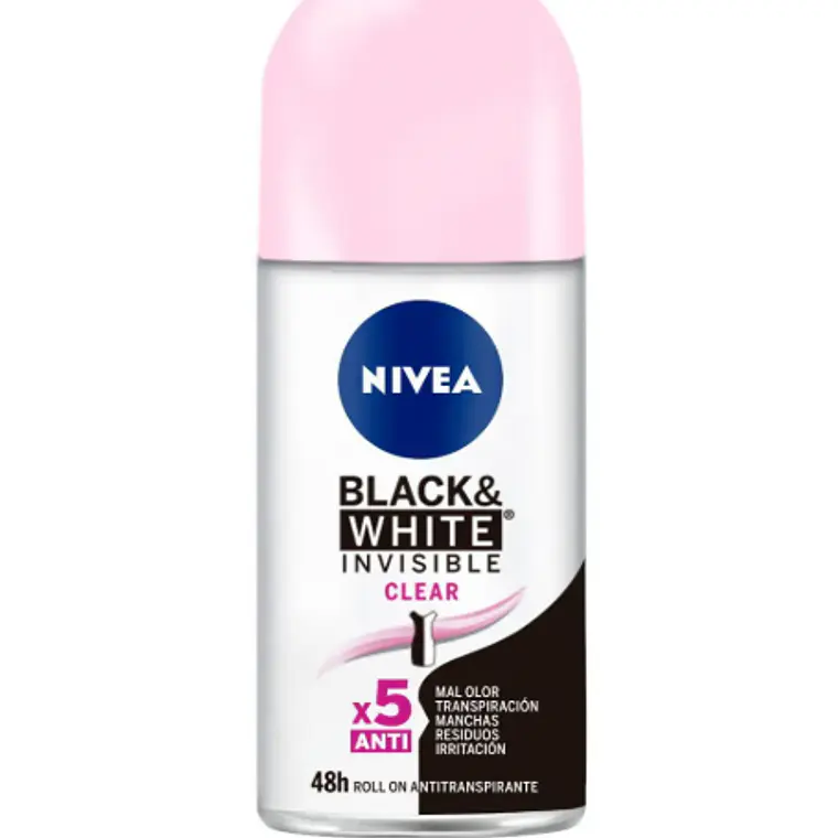 Nivea Deo Rollon Mujer Invisible B&W Clear X 50 Ml 1
