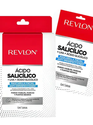 Revlon Mascarilla Facial Acido Glicolico X 5 Und