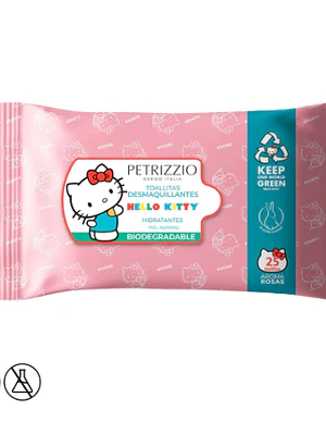 Petrizzio Toallitas Desmaquillantes Kitty Rosas X 25 Und