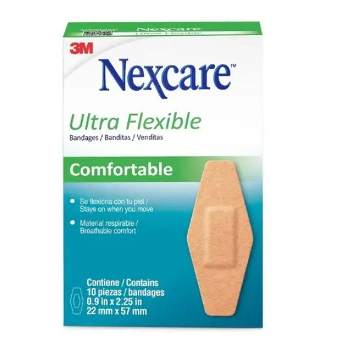 Nexcare Banditas Ultra Flexible Comfortable Rodilla-Codo X 10 1