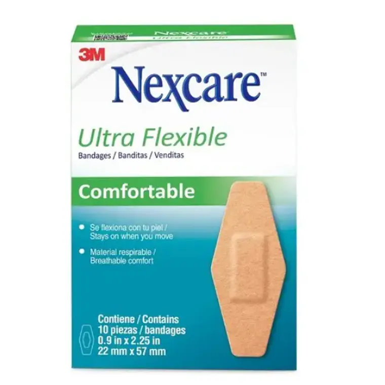 Nexcare Banditas Ultra Flexible Comfortable Rodilla-Codo X 10 1