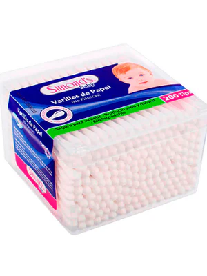Varillas de papel Cotonitos 200 Unidades. Simond's