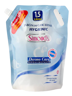 Jabón de gliceria Hygienic Dermo Care Doypack 1,5 litros. Simond's