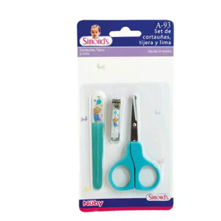 Set de corta uñas, tijera y lima Bebés. SImond's 1