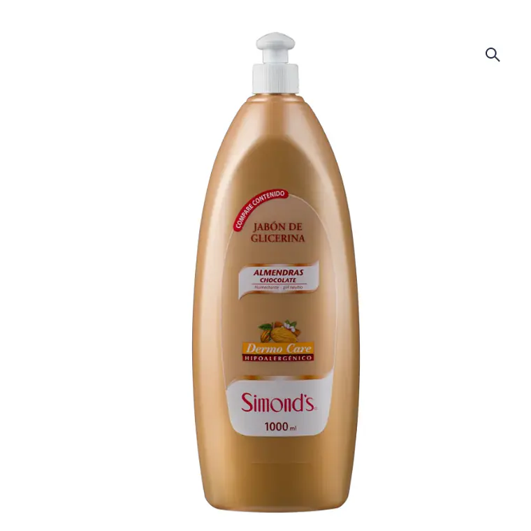 Jabón de glicerina Almendras Chocolate Dermo Care 1 Litro. Simond's 1