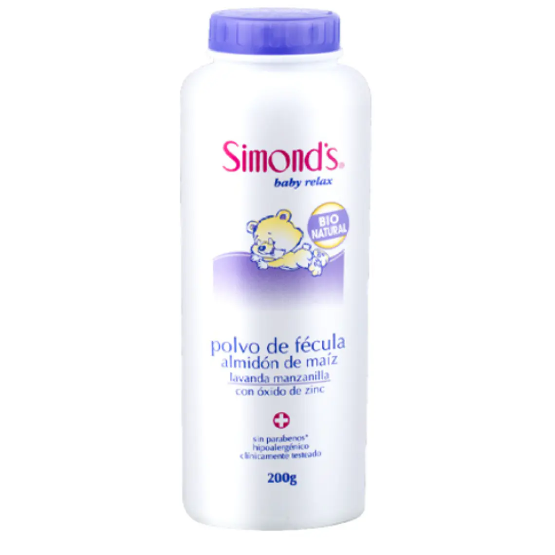 Polvo de fécula almidón de maiz Lavanda manzanilla 200 g. Simond's 1
