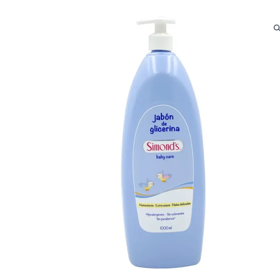 Jabón de glicerina Humectante Baby Care Celeste Hipoalergénico 1 Litro. Simond's 1