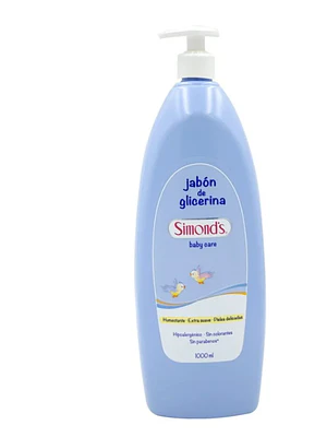 Jabón de glicerina Humectante Baby Care Celeste Hipoalergénico 1 Litro. Simond's
