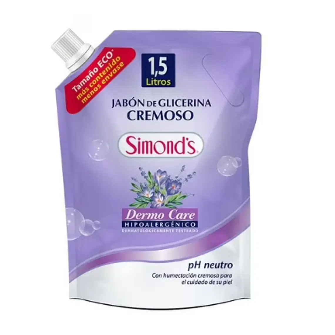 Jabón de glicerina Cremoso Dermo Care Doypack 1,5 Litros. Simond's 1