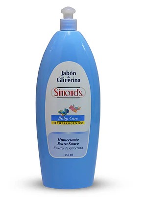 Jabón de Glicerina Celeste Baby Care Hipoalergénico 750 ml. Simond's