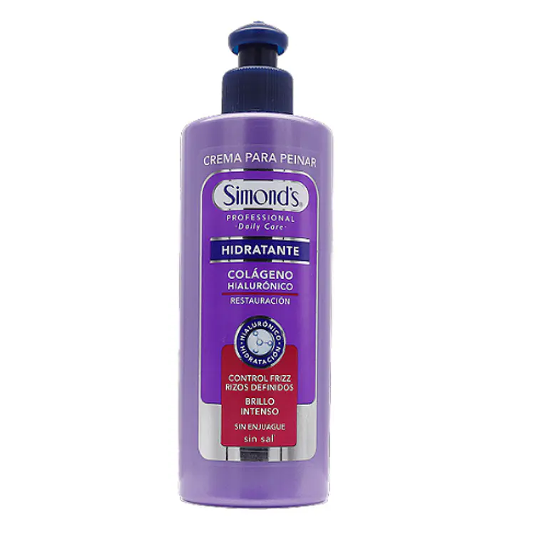 Crema para peinar HIdratante Colágeno hialurónico 300 ml. Simond's 1