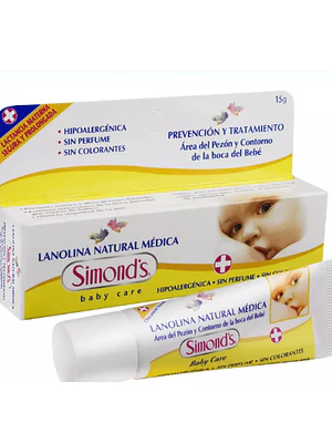 Crema Lanolina natural médica 15 g. Simond's