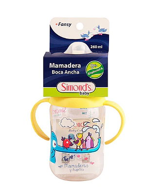Mamadera Fansy Boca ancha 260 ml. Simond's