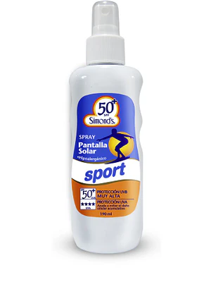 Pantalla solar FPS50+ Sport Spray 190 ml. Simond's