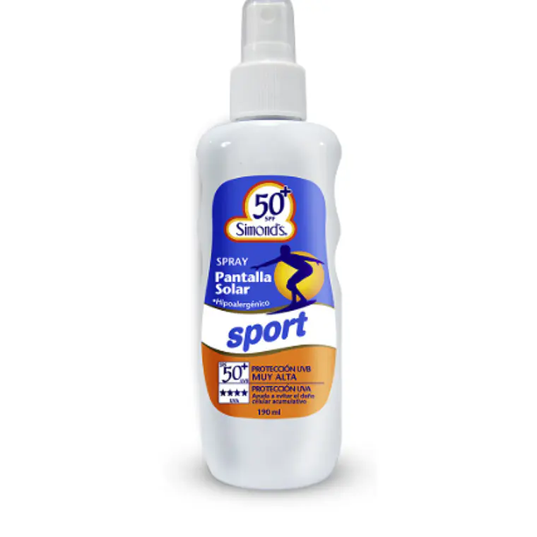 Pantalla solar FPS50+ Sport Spray 190 ml. Simond's 1