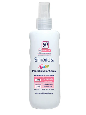 Pantalla solar Baby FPS50+ Spray 190 ml. Simond's