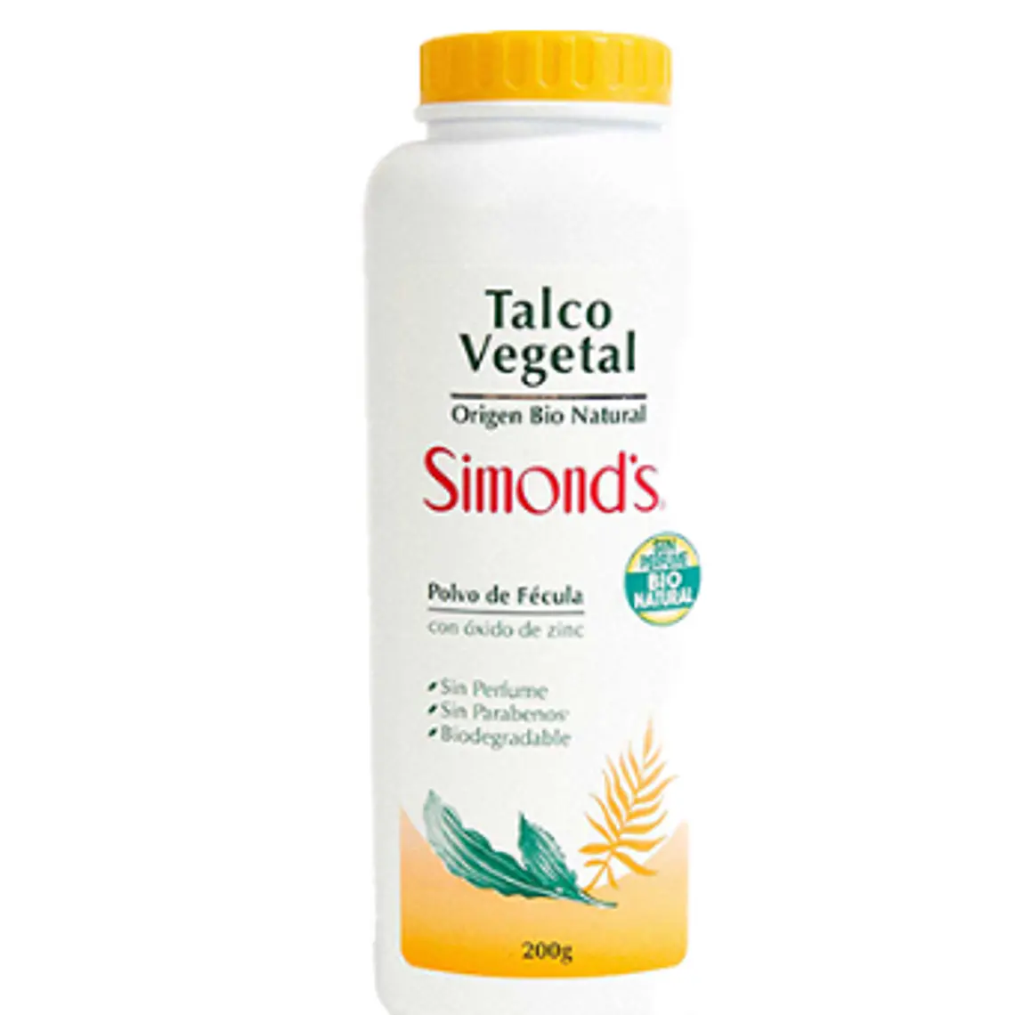 Talco vegetal Polvo de fécula 200 g. Simond's 1