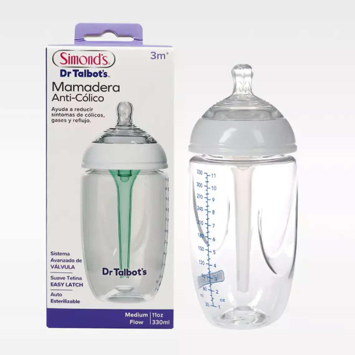 Mamadera Anti-cólico Dr Talbot's Autoesterilizable 330 ml. Simond's 1