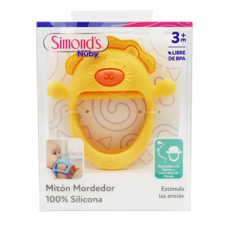 Mitón mordedor 100% Silicona 3+m. Simond's 1