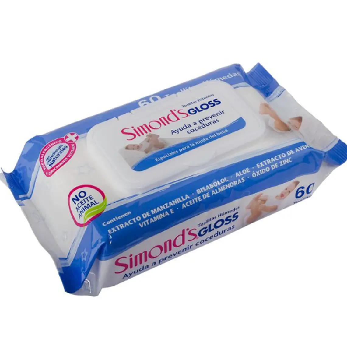 Toallitas húmedas Gloss 60 Unidades. Simond's 1