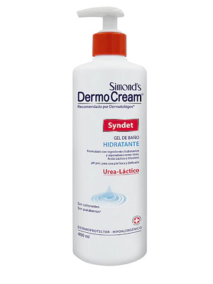DermoCream Syndet Gel de baño hidratante Urea-Láctico 400 ml. Simond's