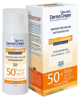 DermoCream Protector solar FPS50+ Anti-manchas Defense plus 50 ml. Simond's