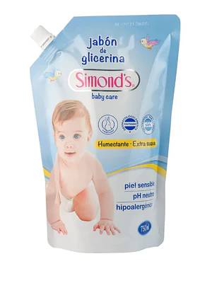 Jabón de glicerina Baby Care Doypack 750 ml. Simond's