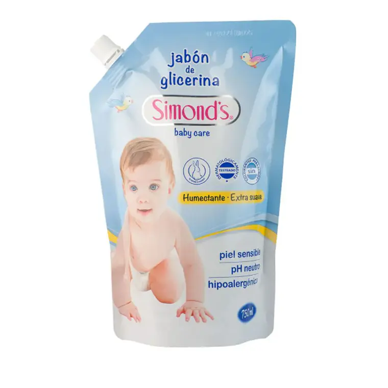 Jabón de glicerina Baby Care Doypack 750 ml. Simond's 1