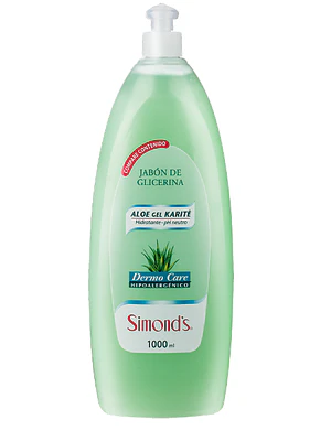 Jabón de glicerina Dermo Care Aloe gel Karité 1000 ml. Simond's