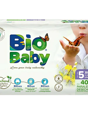 Bio Baby Pañal ecológico XG 40 Unidades. 