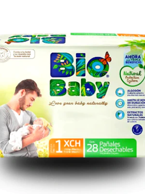 Bio Baby Pañal ecológico XCH 28 Unidades.