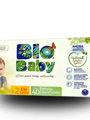 Bio Baby Pañal ecológico 40 Unidades. 