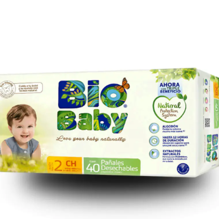 Bio Baby Pañal ecológico 40 Unidades.  1