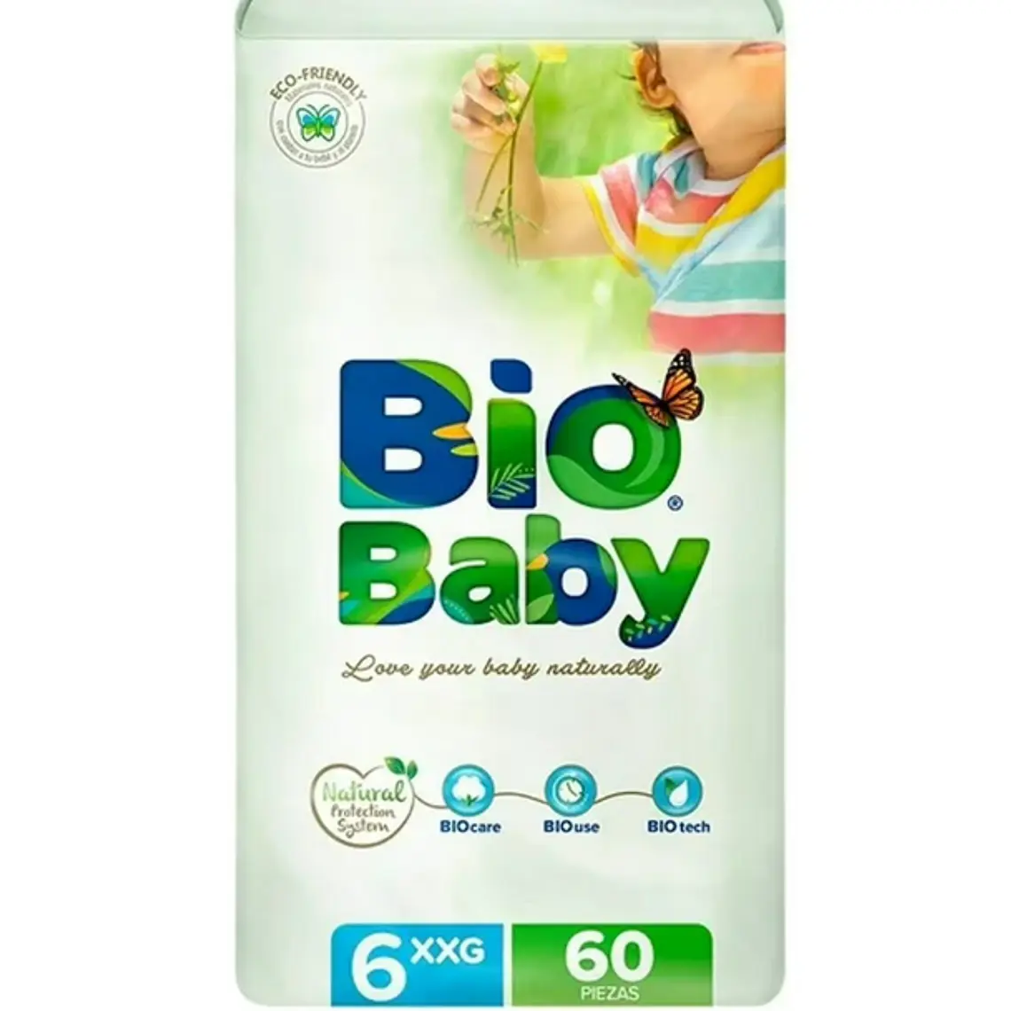 Bio Baby Pañal ecológico XXG 60 Unidades. 1