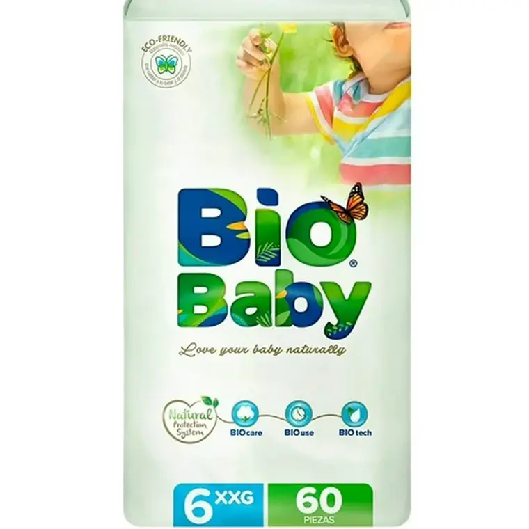 Bio Baby Pañal ecológico XXG 60 Unidades. 1