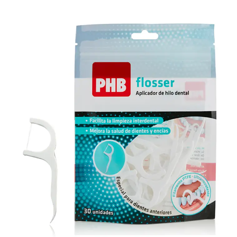 PHB Flosser Aplicador de seda dental 30 Unidades. 1