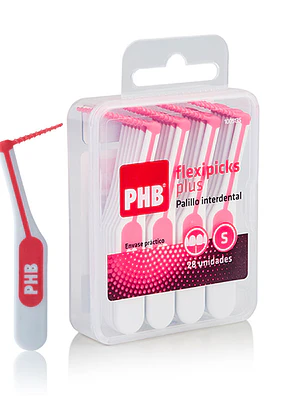 PHB Palillo interdental Flexipicks Angulado 28 Unidades.