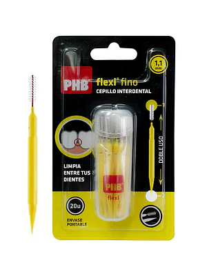 PHB Cepillo interdental  Flexi fino 1.1 mm 20 Unidades.