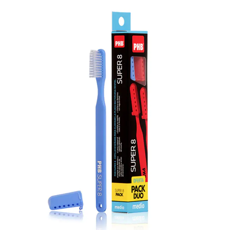 PHB Cepillo dental Super 8 Duo Pack 2 Unidades. 1