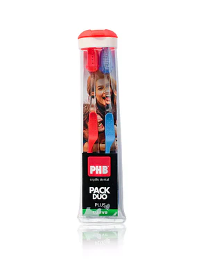 PHB Cepillo dental  Plus suave Pack Duo + Envase.