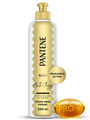 Pantene Crema para pinar Anti-frizz Hidratación extrema 300 ml.