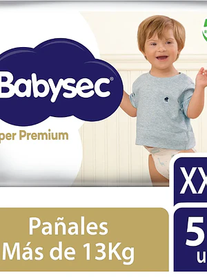 Pañal Babysec Super Premium XXG 54 Unidades.