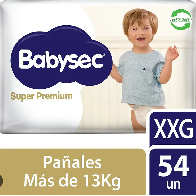 Pañal Babysec Super Premium XXG 54 Unidades. 1